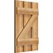 Ekena Millwork Spaced Board-n-Batten Shutters w/Z-Bar, Rough Sawn Western Red Cedar, 17 1/8W x 26H, PR RBS06Z17X026RWR - alternate 2